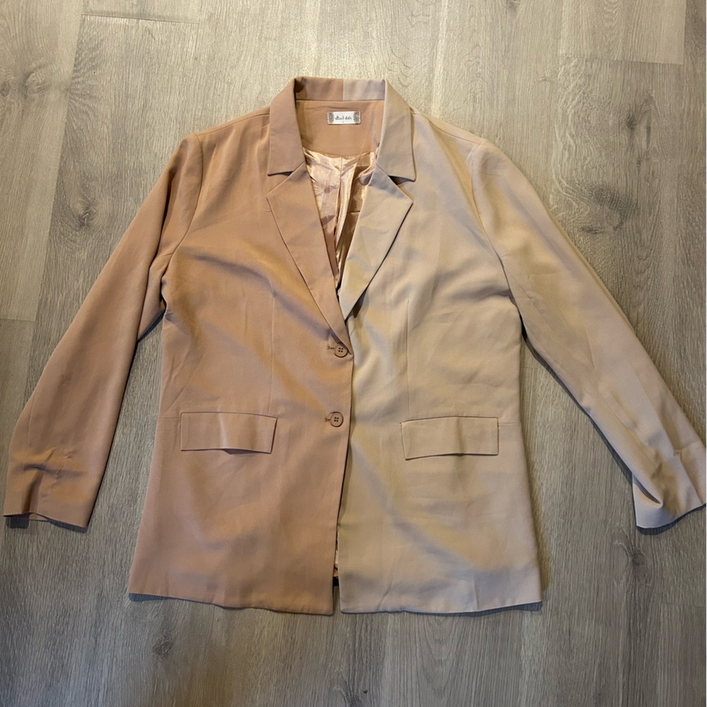 Two Tone Silky Blazer